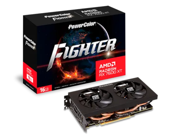 Grafička karta POWER COLOR Fighter RX7600XT 16G-F AMD16GBGDDR6128bitcrna' ( 'RX7600XT 16G-F' ) 