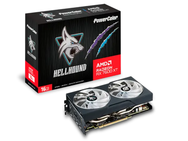 Grafička karta POWER COLOR Hellhoound RX7600XT 16G-LOC AMD16GBGDDR6128bitcrna' ( 'RX7600XT 16G-LOC' ) 