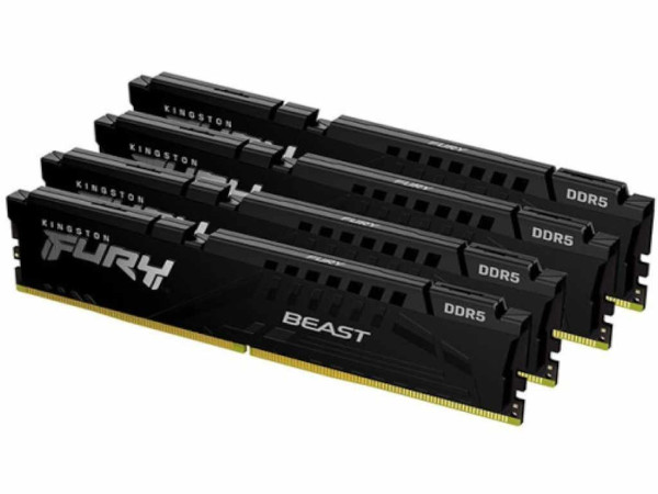 Memorija DDR5 128GB 5200MHz (2x32) Kingston Fury Beast KF552C40BBK4-128