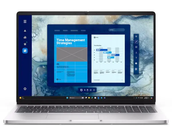 DELL Pro 16 16 inch FHD+ 300nits Core 3 100U 8GB 512GB SSD Backlit FP Win11Pro 3yr ProSupport 