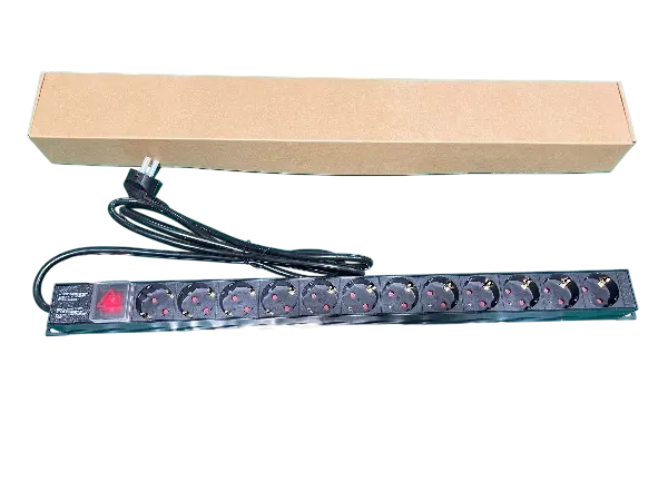 ExeLink Razvodni PDU panel za rack 19 in, sa 12 utičnih mesta, kabl 2m (aluminijum)