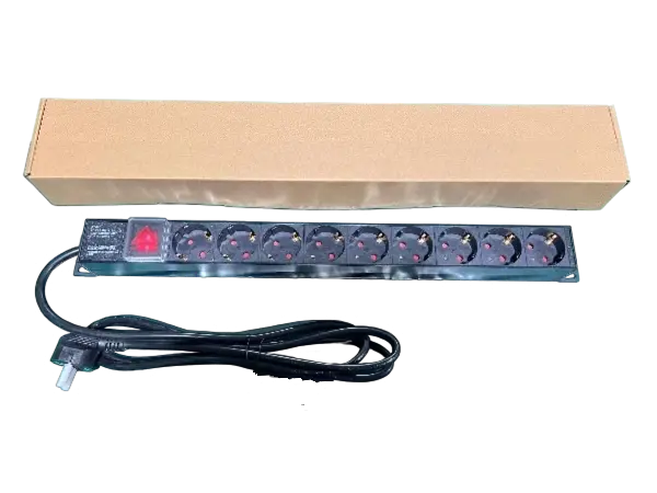 ExeLink Razvodni PDU panel za rack 19 in, sa 9 utičnih mesta, kabl 2m (aluminijum)