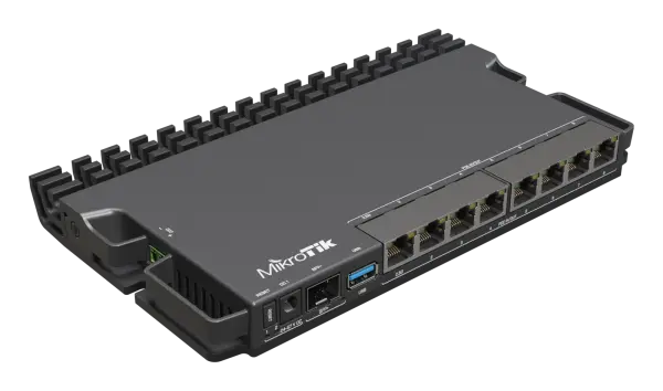 MikroTik RB5009UPr+S+IN with RouterOS L5 license indoor case