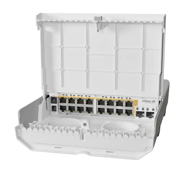 MikroTik CRS318-16P-2S+OUT netPower 16P switch 16x GE 2x SFP+ 16x PoE OUT