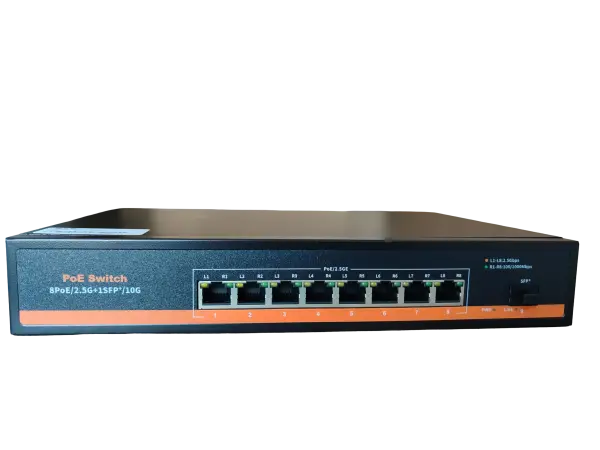 ExeLink SMX1009P neupravljivi POE switch 8x1/2.5G Base-T (POE/POE+),1x1G/10 GE Base-X SFP+ porta