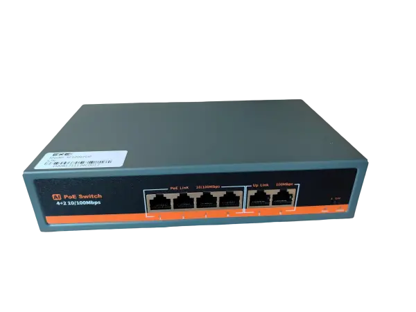 Exelink SF1206TUP switch 4x10/100 Base-TX porta (PoE),2x10/100 Base-TX porta