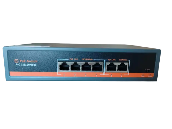 Exelink SF1206TUP switch 4x10/100 Base-TX porta (PoE),2x10/100 Base-TX porta