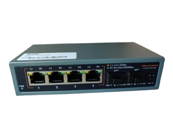ExeLink  SMX1006 switch 4x1/2.5G Base-T;2x1G/10 GE Base-X SFP+ porta