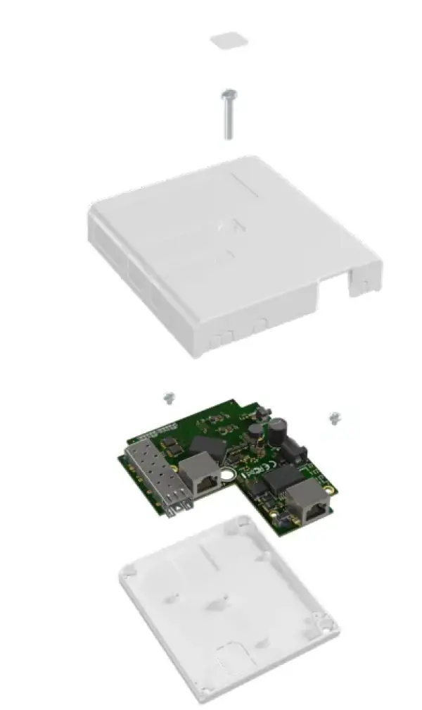 MikroTik gpen21 poe injector with sfp 2x rj45