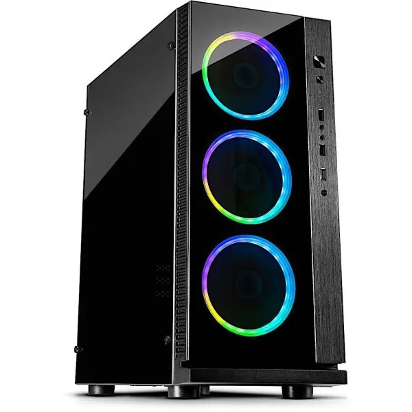 Kućište Midi Inter-Tech W-III RGB Tower black I RGB