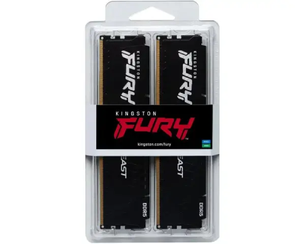 KINGSTON DIMM DDR5 32GB (2x16GB kit) 5600Mts KF556C40BBK2-32 Fury Beast XMP 