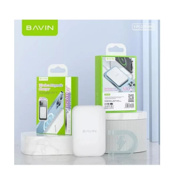 Bavin Magsafe Magnetic Power bank 5000mAh + kabl Lightning bela ( 90322 )