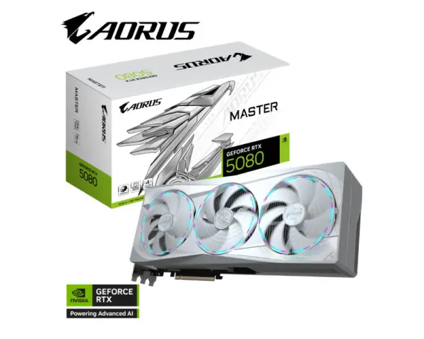 GIGABYTE nVidia GeForce RTX 5080 AORUS MASTER ICE 16GB GV-N5080AORUSM ICE-16GD rev. 1.0 grafička karta