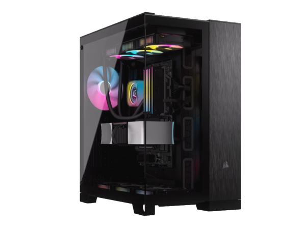 Kucište CORSAIR 6500X Mid-Towerdve komorekaljeno staklobez napajanjacrnaobsidijan aluminijum' ( 'CC-9011283-WW' ) 