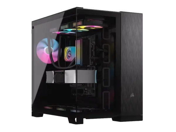 Kucište CORSAIR 6500X Mid-Towerdve komorekaljeno staklobez napajanjacrnaobsidijan aluminijum' ( 'CC-9011283-WW' ) 