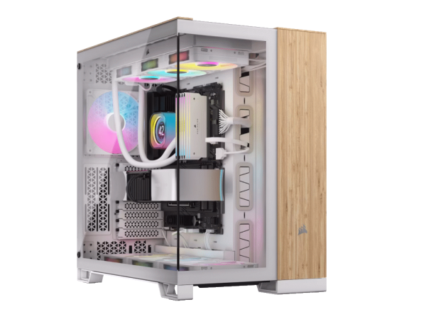 Kucište CORSAIR 6500X Mid-Towerdve komorekaljeno staklobez napajanjabelabambus drvo' ( 'CC-9011284-WW' ) 