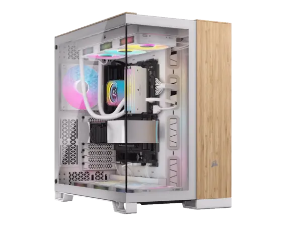 Kucište CORSAIR 6500X Mid-Towerdve komorekaljeno staklobez napajanjabelabambus drvo' ( 'CC-9011284-WW' ) 
