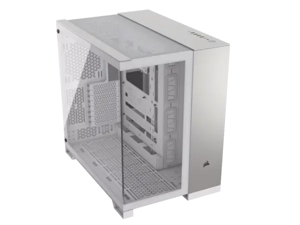 Kucište CORSAIR 6500X Mid-Towerdve komorekaljeno staklobez napajanjabelasaten sivo aluminijum' ( 'CC-9011285-WW' ) 