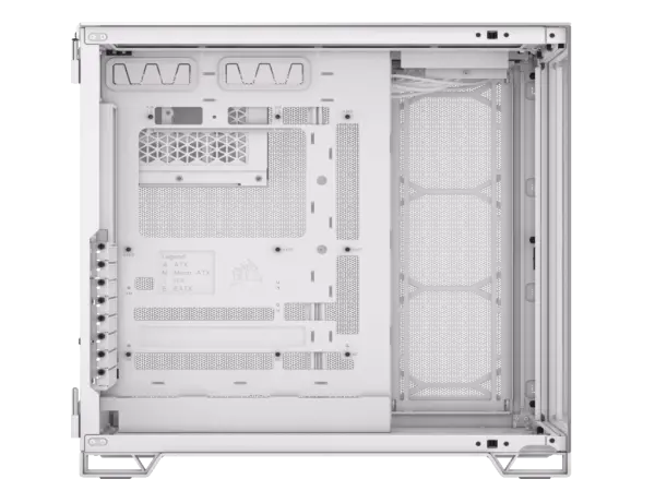 Kucište CORSAIR 6500X Mid-Towerdve komorekaljeno staklobez napajanjabelasaten sivo aluminijum' ( 'CC-9011285-WW' ) 