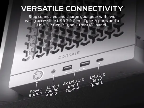 Kucište CORSAIR FRAME 4000D Mid-TowerATXkaljeno staklobez napajanjabela' ( 'CC-9011291-WW' ) 