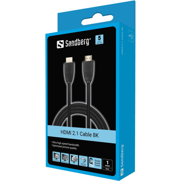 Kabl Sandberg 509-13 HDMI na HDMI MM 2.1 8K 1m