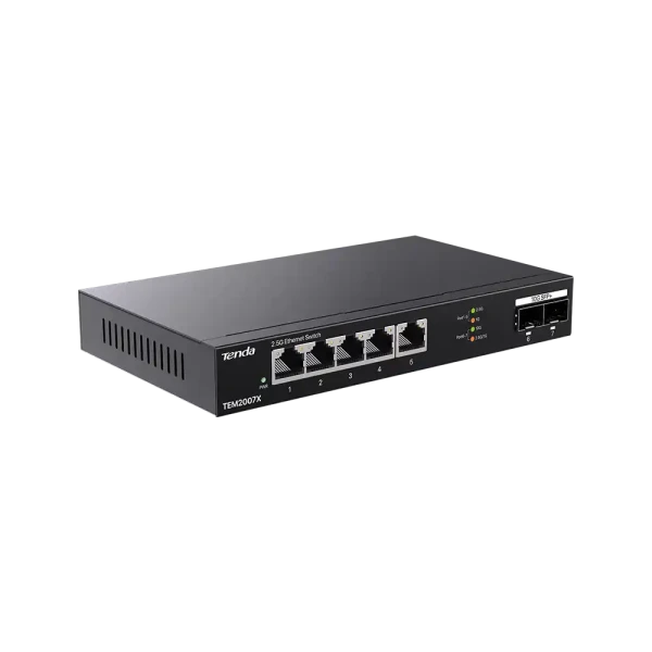 Svič 2.5Gbps 5-port Tenda TEM2007X Metal case2x10G SFP+