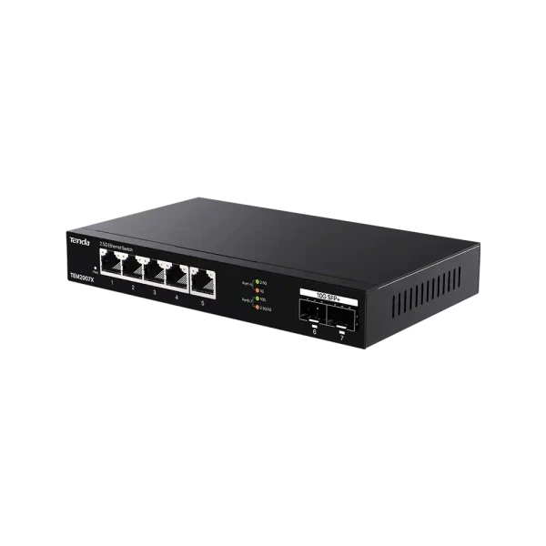 Svič 2.5Gbps 5-port Tenda TEM2007X Metal case2x10G SFP+
