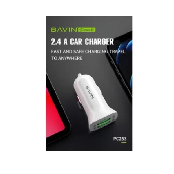 Bavin auto punjač 2XUSB-A 2,4A bela - PC253 ( 90012 )