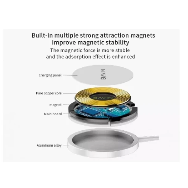 Bavin bežični punjač 15W Magnetic - CB-215 ( 90011 )