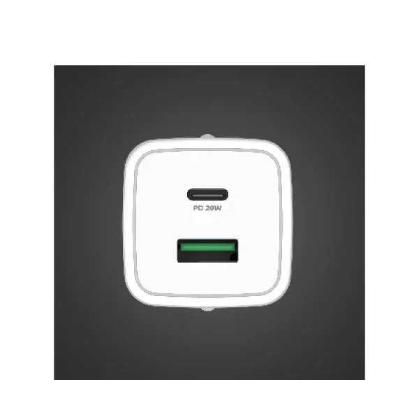 Celly punjač 20W PD USB-A + USB-C bela ( 77020 )