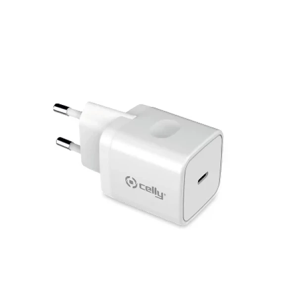 Celly punjač 18W USB-C + bluetooth slušalice bela ( 77024 )