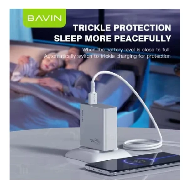 Bavin punjač 120W USB-A + kabl type-C bela - PC953Y ( 90038 )