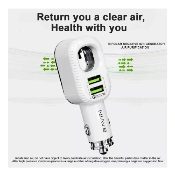 Bavin Auto punjač&sterilizator 36W PD QC3,0 2XUSB + kabl type-C bela - PC285 ( 90042 )