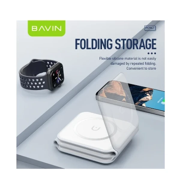 Bavin bežični punjač 3u1 Magnetic bela - PC962 ( 90046 )