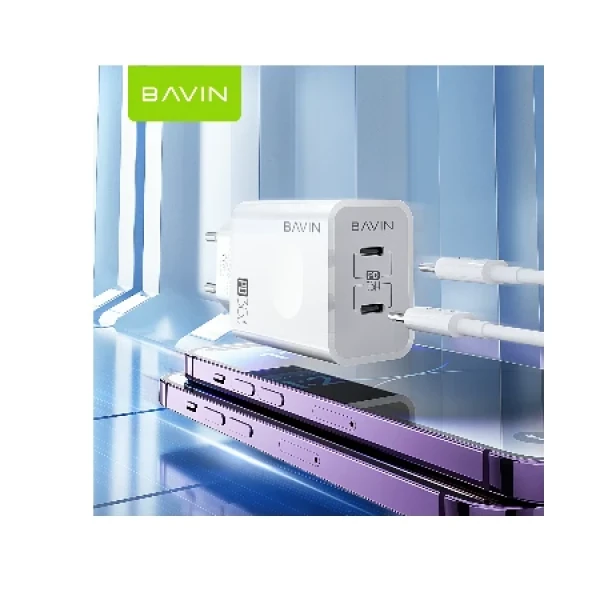 Bavin punjač 36W 2x Type-C bela - PC909Y ( 90048 )