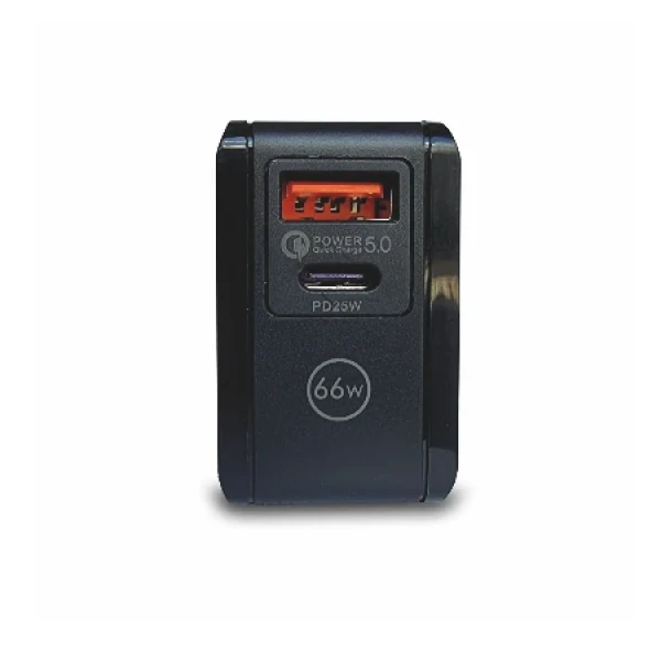 Bavitel punjač 66W Usb A+ Type C crna  KeKe F012 / WUW-T66 ( 92005 )