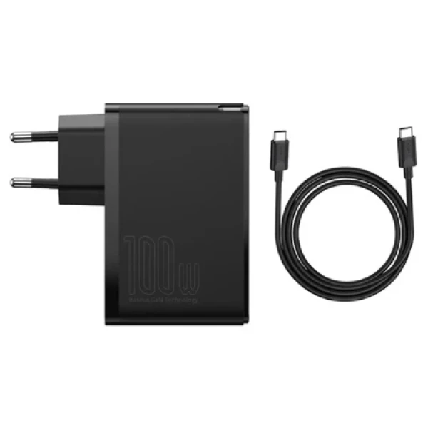 Baseus GaN2Pro  punjač 100W 2* Usb A/ 2* Type C + kabl  C/C crna ( 999903 )