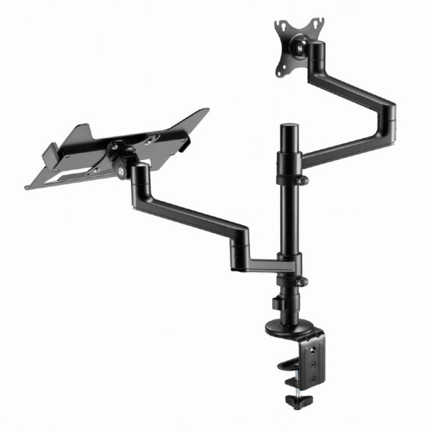 MA-DA-04 Gembird Podesivi stoni drzac za monitor tilt, 17-32 max.8kg + nosac za laptop