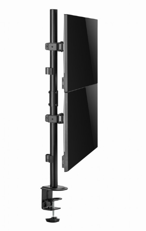 MA-D2-02 Gembird Podesivi vertikalni stoni drzac za dva monitora, tilt, 17-32 max.2x9kg