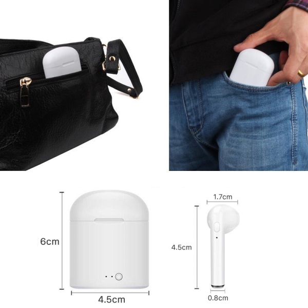 Bluetooth slusalice Airpods i7 mini bele HQ