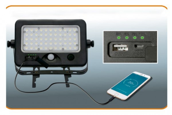 Solarni LED reflektor 10W, 6000k sa senzorom pokreta FLP1100SOLAR