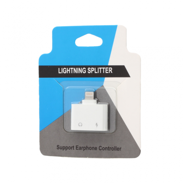 Adapter za slusalice i punjenje W5 iPhone lightning beli