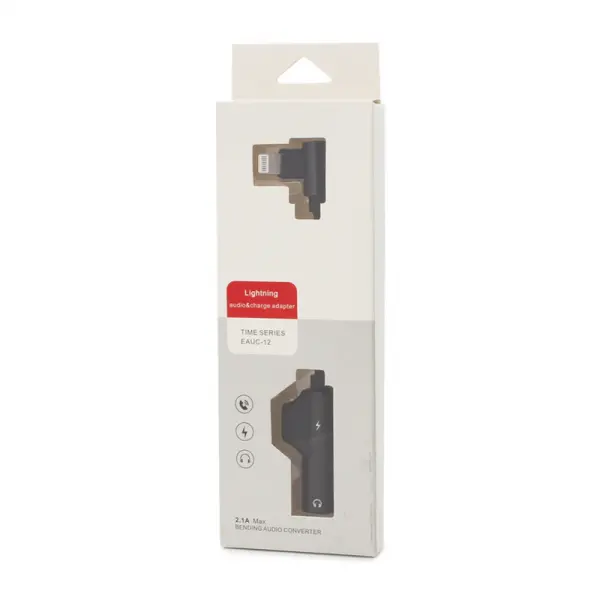 Adapter za slusalice i punjenje IP-16 iPhone lightning crni