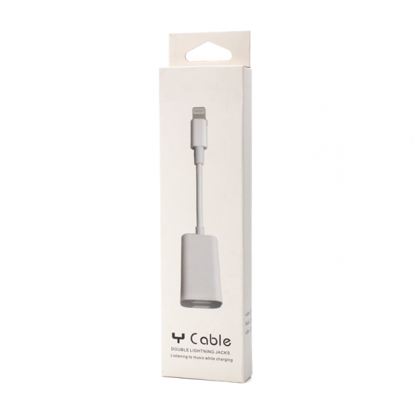 Adapter za slusalice i punjenje IP-8 iPhone lightning beli