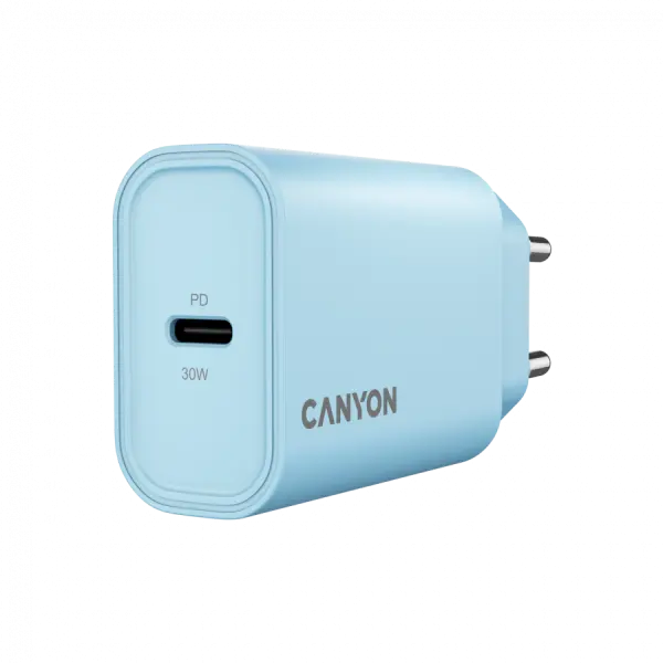CANYON charger OnCharge 30CL Max Power 30W 1xPD EU Light Blue ( CNE-CHA30CLLBL ) 