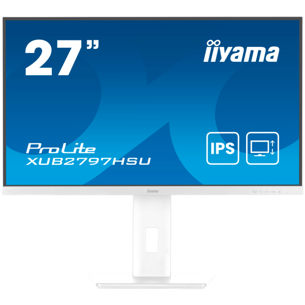 27'' WHITE IPS-panel, 1920x1080@100Hz, 300cdm2, 15cm Height Adj. Stand, Speakers, HDMI, DisplayPort, 1ms (MPRT), USB 2x2.0, dual monitor set