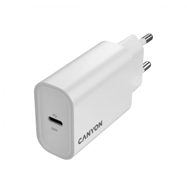 CANYON charger OnCharge 30CL Max Power 30W 1xPD EU White ( CNE-CHA30CLW ) 