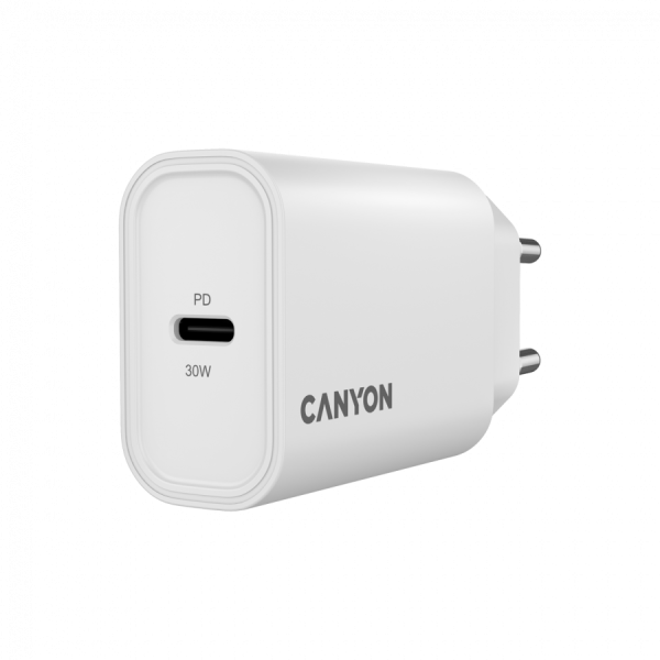 CANYON charger OnCharge 30CL Max Power 30W 1xPD EU White ( CNE-CHA30CLW ) 