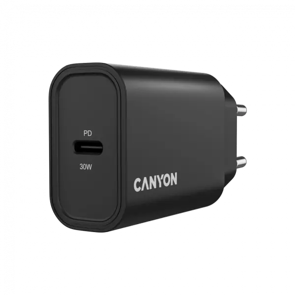 CANYON charger OnCharge 30CL Max Power 30W 1xPD EU Black ( CNE-CHA30CLB ) 