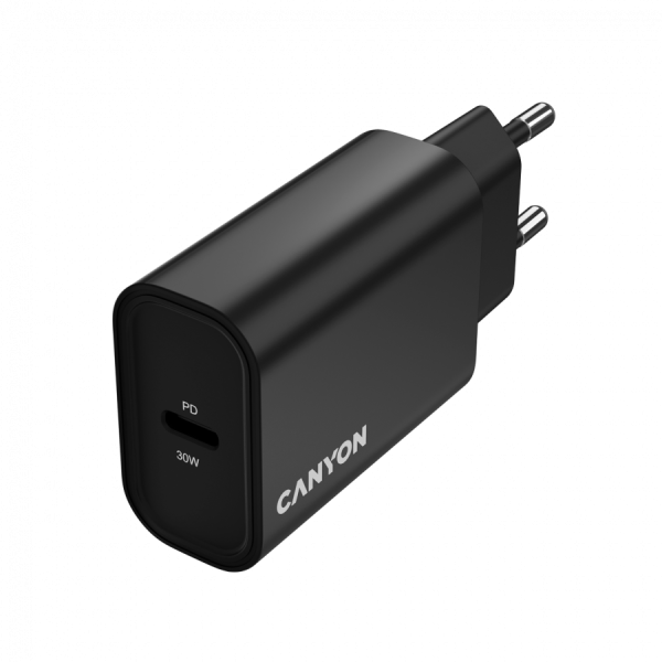 CANYON charger OnCharge 30CL Max Power 30W 1xPD EU Black ( CNE-CHA30CLB ) 